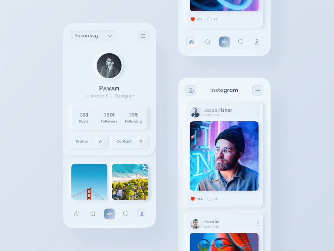 Neo Instagram UI Concept